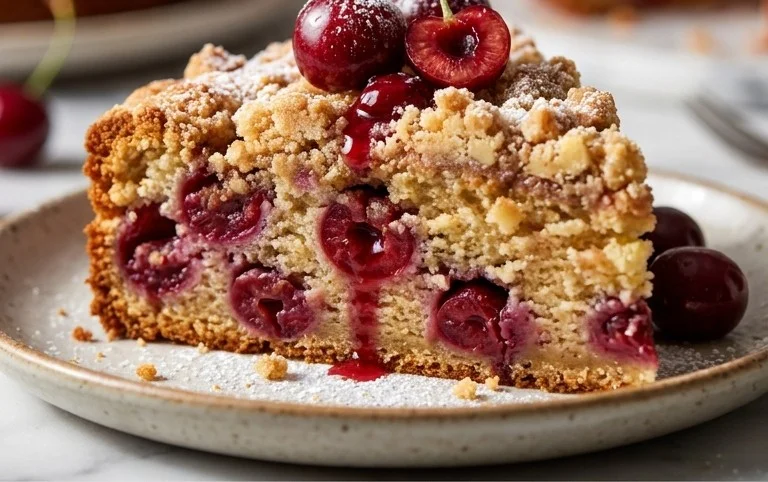 Kirsch Extract-Streusel-Kuchen