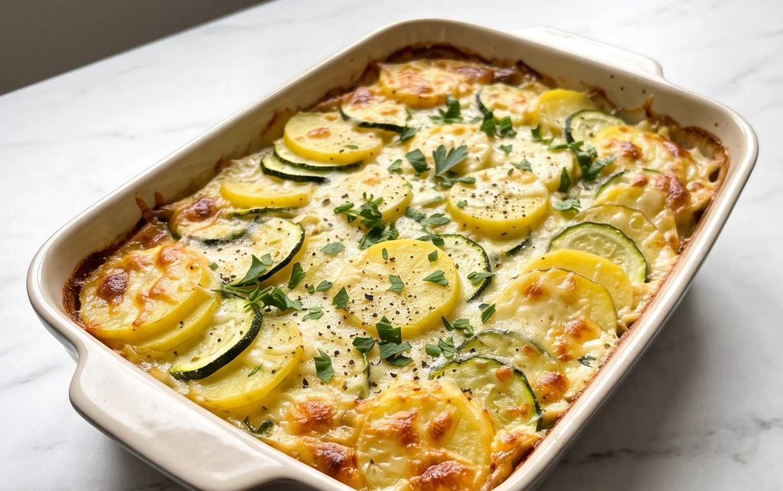 Kartoffel-Zucchini-Auflauf: Cremig & lecker
