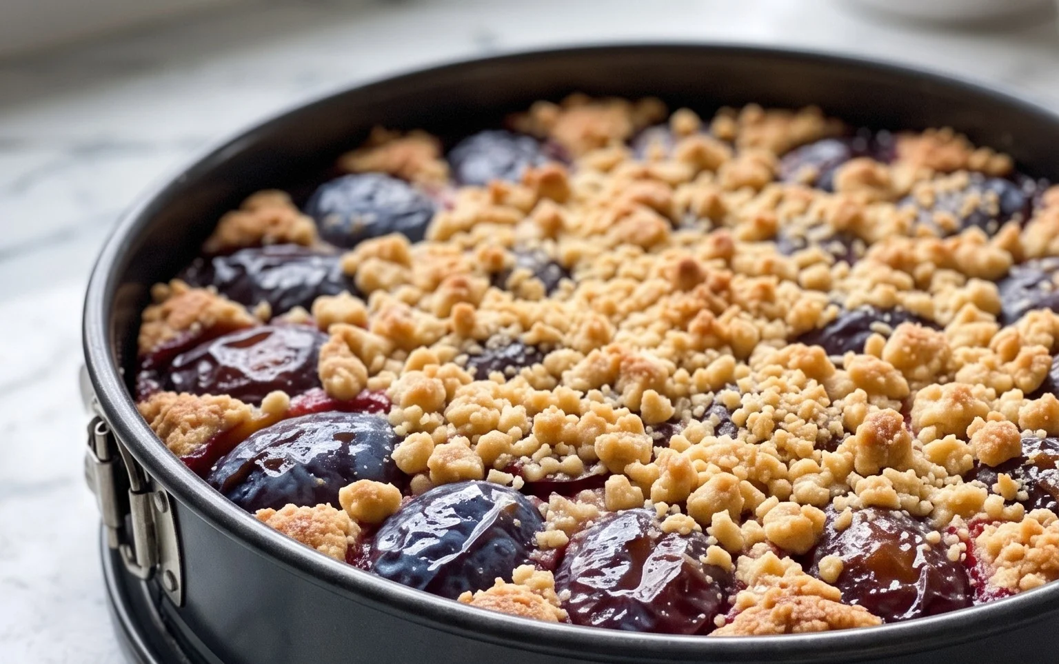 Pflaumenkuchen mit Streuseln: Saftig & Knusprig!