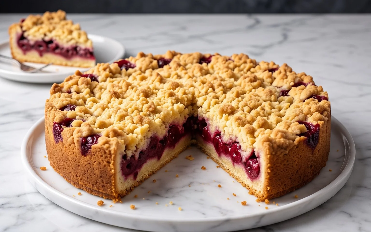 Kirsch Extract-Streusel-Kuchen: Saftig & Knusprig | Einfaches Rezept