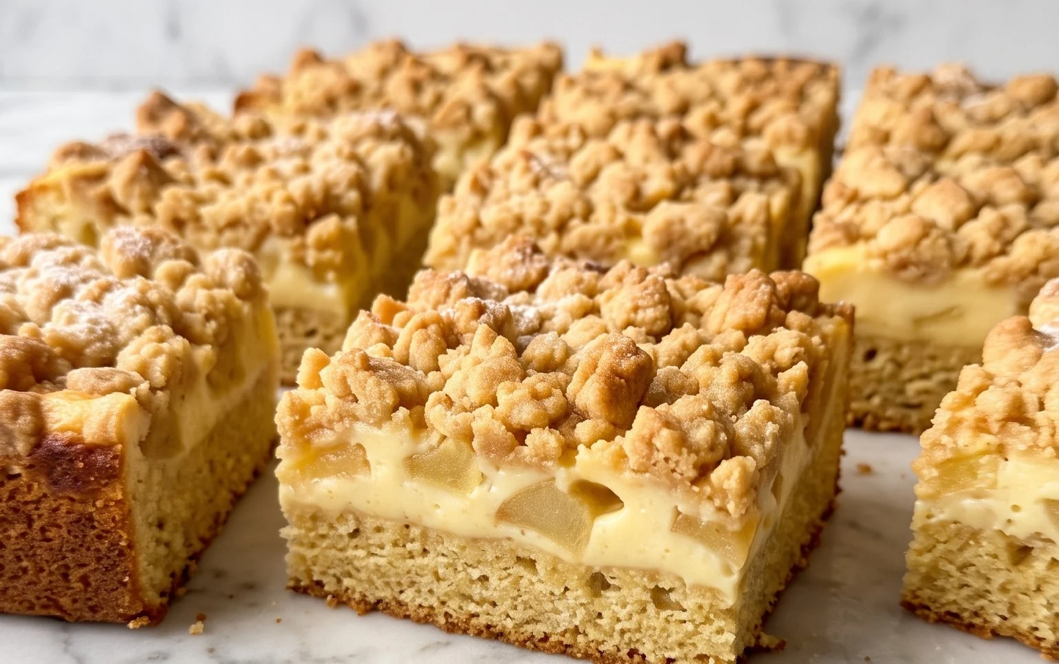 Apfelkuchen vom Blech: Pudding & Streusel – Einfach Lecker